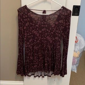 Floral Top with Open Back